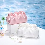 Makeup Bag Factory - Soft Shiny High-End Pleated Cloud Portable