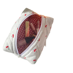 Cosmetic Pouch Factory - Sweet Floral Cotton Quilted Multi-Color Travel