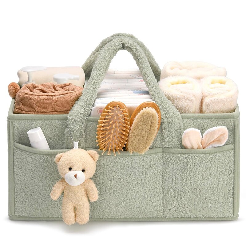 Baby Storage Basket Factory - Teddy Plush Nursery Diaper Organizer
