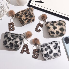 Coin Purse Factory - Hot Sale Leopard Print Plush Pendant Key Chain