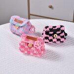 Coin Purse Factory - Best Selling Wool Knitted Checkerboard Earphone