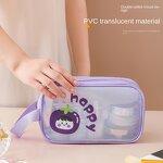 Cosmetic Bag Set Factory - New Arrival Fruit Pattern Clear PVC Makeup