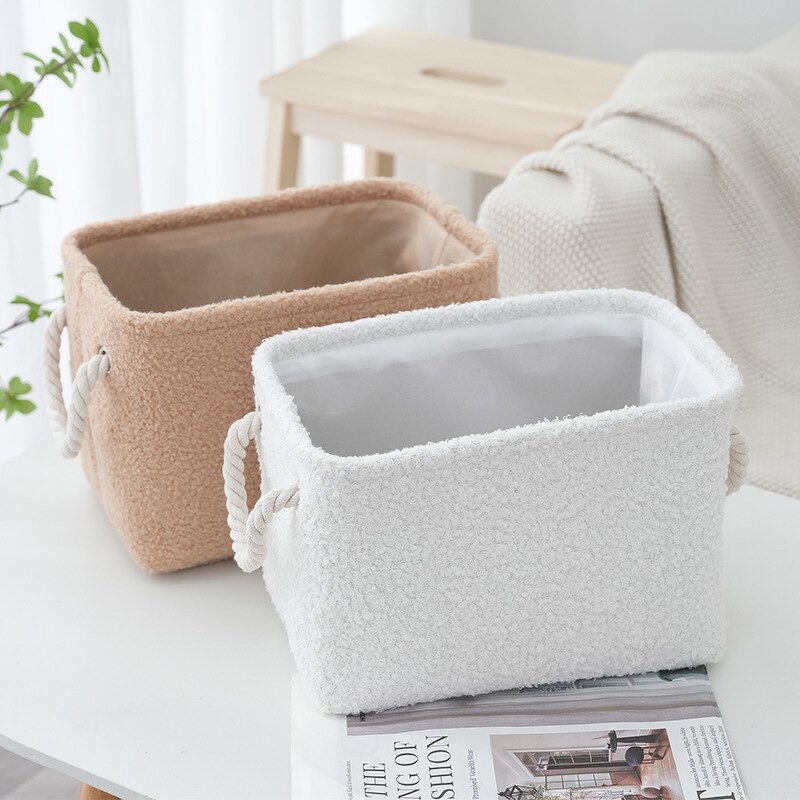 Plush Storage Basket Factory - Simple Teddy Portable Foldable Basket