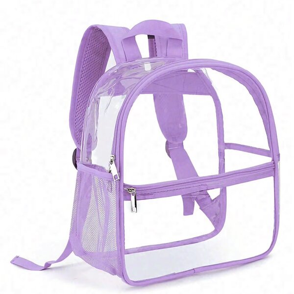 Backpack Factory - Hot Sale Clear PVC Student with Side Pocket