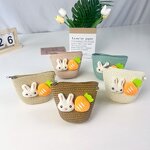 Crossbody Bag Factory - Fashion Unisex Children's Straw Woven Bucket Bag