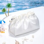 Makeup Bag Factory - Soft Shiny High-End Pleated Cloud Portable