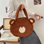 Shoulder Bag Factory - Fashion Cute Bear Plush Handbag with 3d Ear