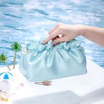 Makeup Bag Factory - Soft Shiny High-End Pleated Cloud Portable