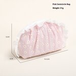 Cosmetic Case Factory - Women's Chrysanthemum Pattern Lace Trim