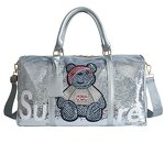 Duffel Bag Factory - Luxury Women Sequin Bear Travel Shoulder Bag