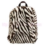 Plush Backpack Factory - Women's Custom Animal Stripe Faux Fur