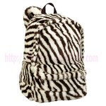 Plush Backpack Factory - Women's Custom Animal Stripe Faux Fur