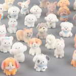 Phone Case Pendant Factory - Resin Flocking Cute Puppy DIY Keychain