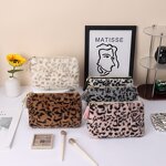 Cosmetic Bag Set Factory - Cute Leopard Print Soft Portable with Zipper