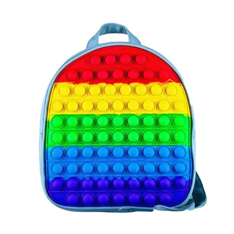 Backpack Factory - Unisex Large Rainbow Fidget Toy Silicone School