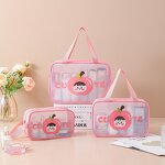Cosmetic Bag Set Factory - New Arrival Fruit Pattern Clear PVC Makeup