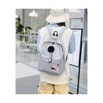 Backpack Factory - Unisex Custom Logo School Backpack with Dot Pattern