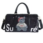 Duffel Bag Factory - Luxury Women Sequin Bear Travel Shoulder Bag