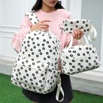 Backpack Set Factory - Wholesale Three-Piece Corduroy Geometric Printing