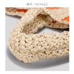 草编包源头工厂-新款定制标识海滩双提手