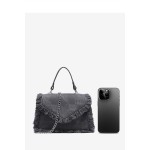 Tote Bag Manufacturer - Oxford Denim Tassel Portable Foldable