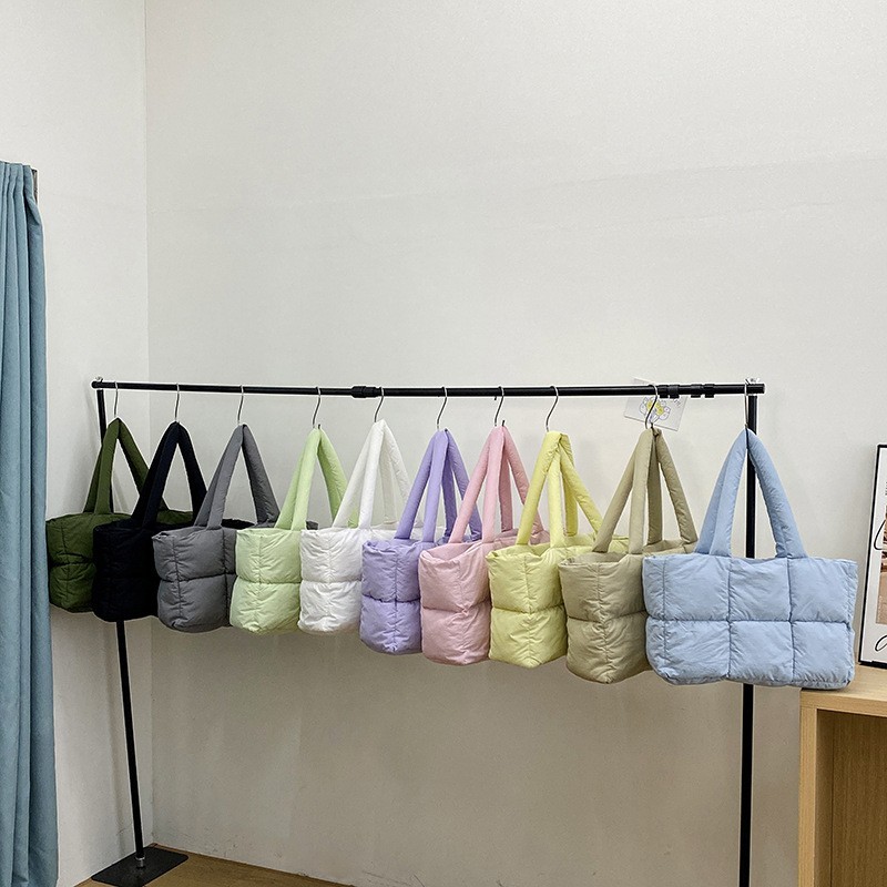 Crossbody Bag Factory - Winter Fluffy Soft Cotton Padded Quilted