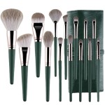 Makeup Brush Set Factory - Green Cloud Pattern 14pcs Soft