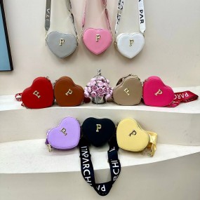 PU Bag Manufacturer - Heart Shaped Luxury Peach Love Shoulder