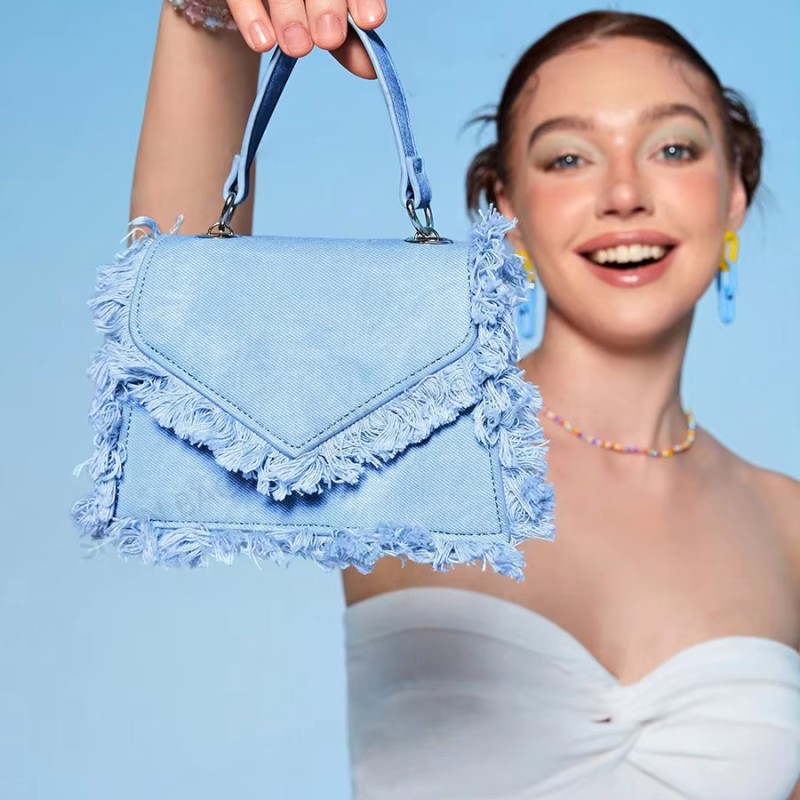 Tote Bag Manufacturer - Oxford Denim Tassel Portable Foldable