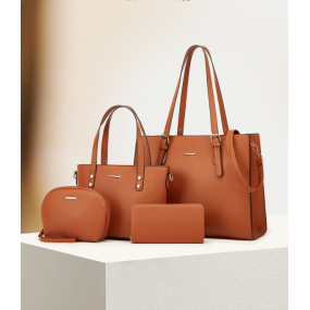 Handbags Set Manufacturer - Fashion 4pcs PU Leather Tote Shoulder