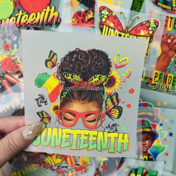 Juneteenth DTF Sticker Manufacturer - Custom Shirts Heat Transfer