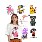 Tshirt Stickers Manufacturer - 2025 Cartoon New Design Iron-on Labels