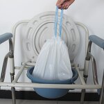 Commode Liner Bag Manufacturer - Drawstring Plastic with Absorbent Pad