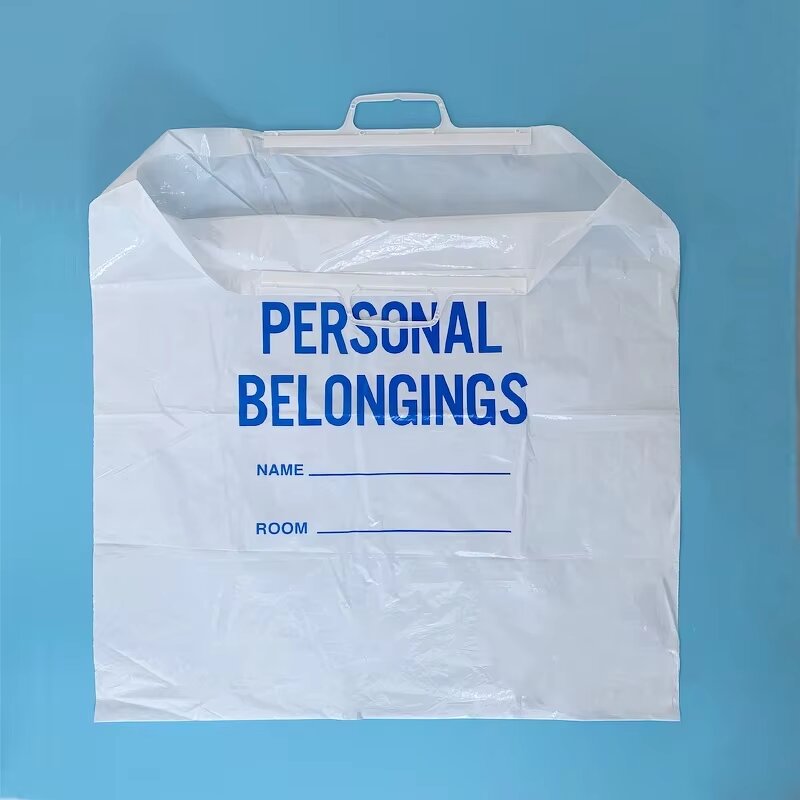 Patient Belonging Bag Factory - Disposable Rigid Snap Handle Bag