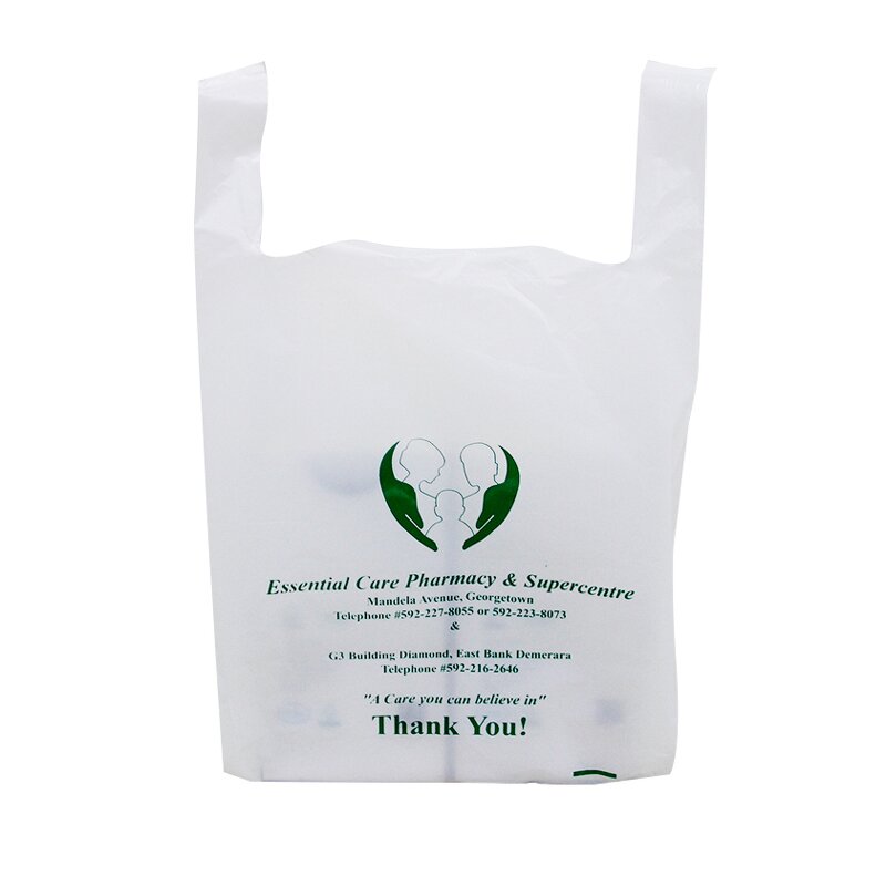 Shopping Bag Manufacturer - PE T Shirt Transparent Grocery Bag