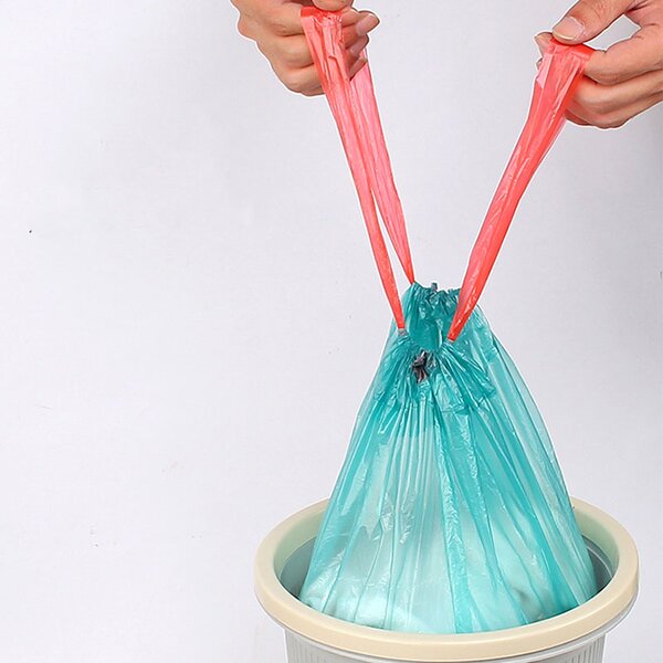 Drawstring Trash Bag Factory - 13 Gallon PE Kitchen Garbage Bag
