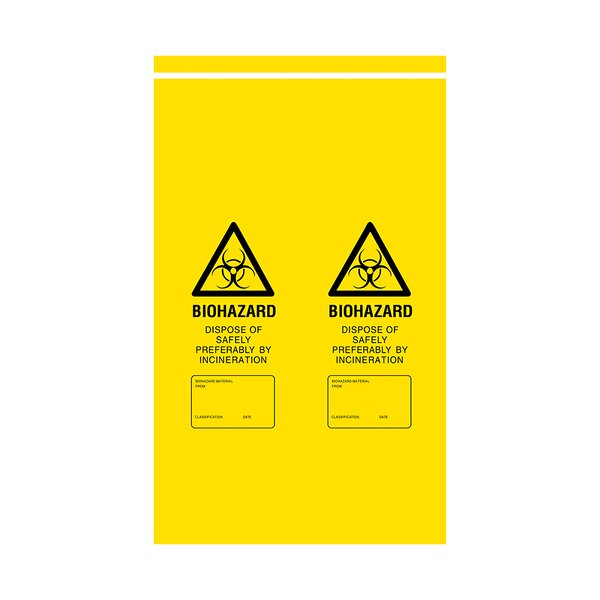Medical Biohazard Bag Factory - Self-Sealing Yellow PE Transport Bag
