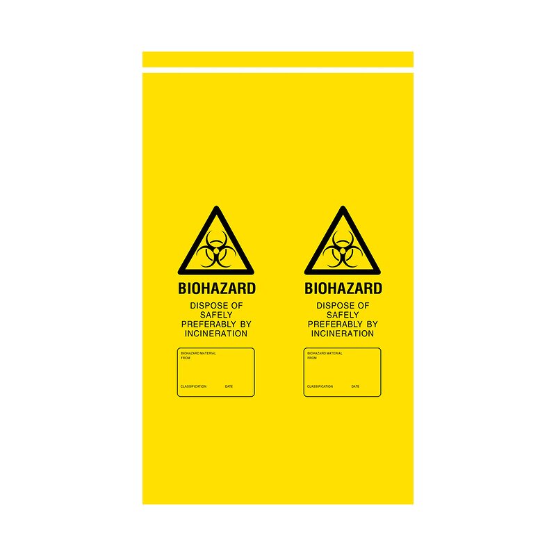 Medical Biohazard Bag Factory - Self-Sealing Yellow PE Transport Bag