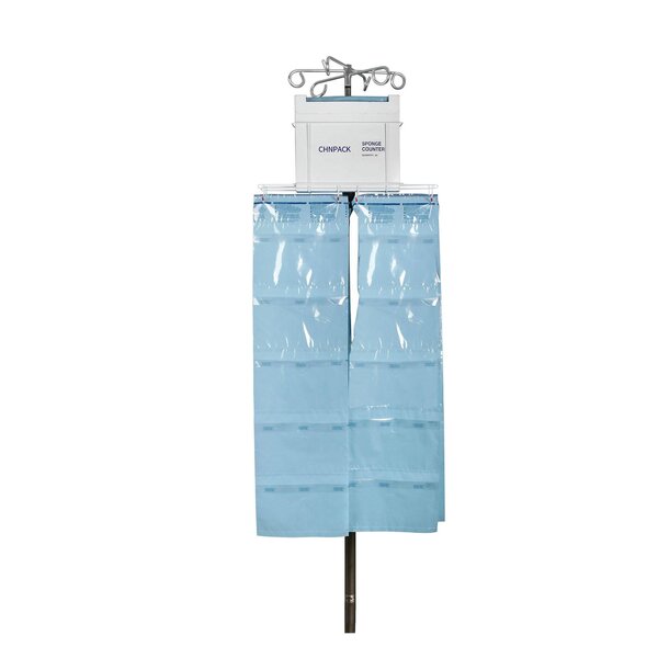 Counter Bag Manufacturer - Blue Sponge Two Compartments with Hanger