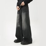 Jeans Factory - Wholesale New Denim Side Pocket Zipper Washed Loose