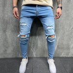Jeans Factory - High Quality Designer Vintage Breathable Ripped Slim