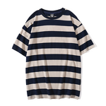 T-Shirt Factory - New Summer 100% Cotton Sporty Stripe Printed