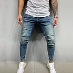 Jeans Factory - High Quality Designer Vintage Breathable Ripped Slim