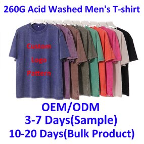 T-Shirt Factory - Hot Sale Custom Acid Washed Graphic Printing