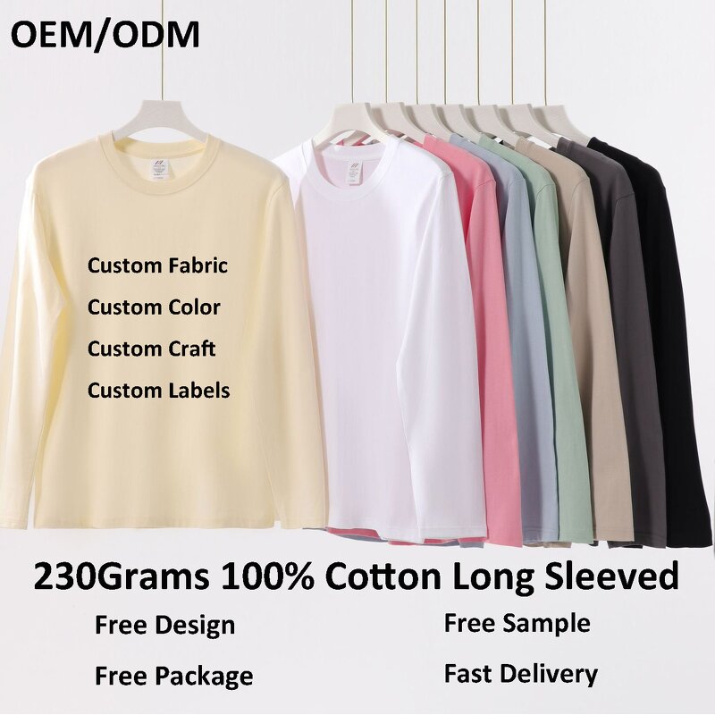 T-Shirt Factory - Custom Your Brand Designer Logo 230G Long Sleeve