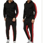 Sweatsuit Factory - High Quality Strip Contrast Color Sports Suit