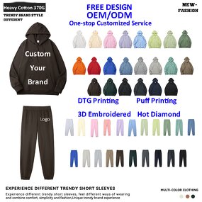 Hoodie Factory - Custom 3d Puff Print Logo 370 Grams Cotton Hoody