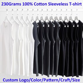 T-Shirt Factory - Factory Direct Sale 230Gsm Sleeveless Custom