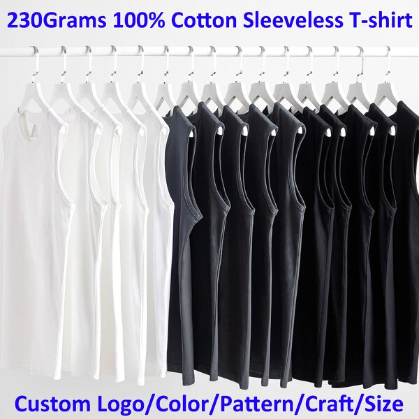 T-Shirt Factory - Factory Direct Sale 230Gsm Sleeveless Custom
