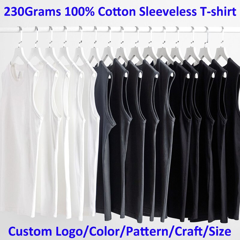 T-Shirt Factory - Factory Direct Sale 230Gsm Sleeveless Custom